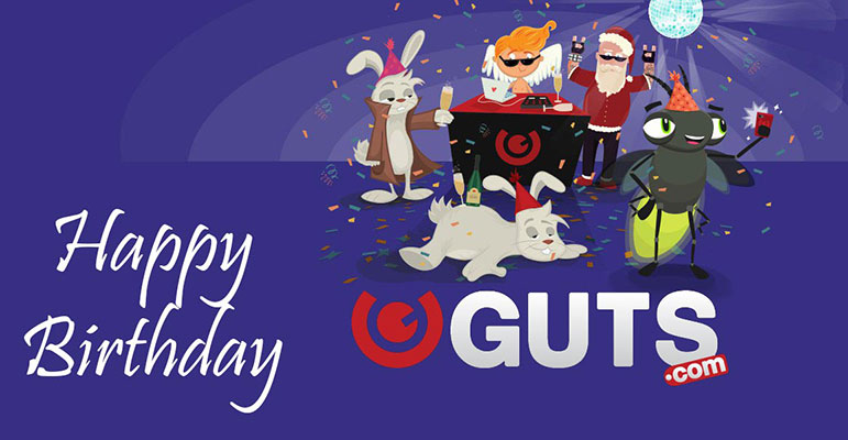 Guts Casino's huge Birthday Celebration Bonanza awards you with Gifts