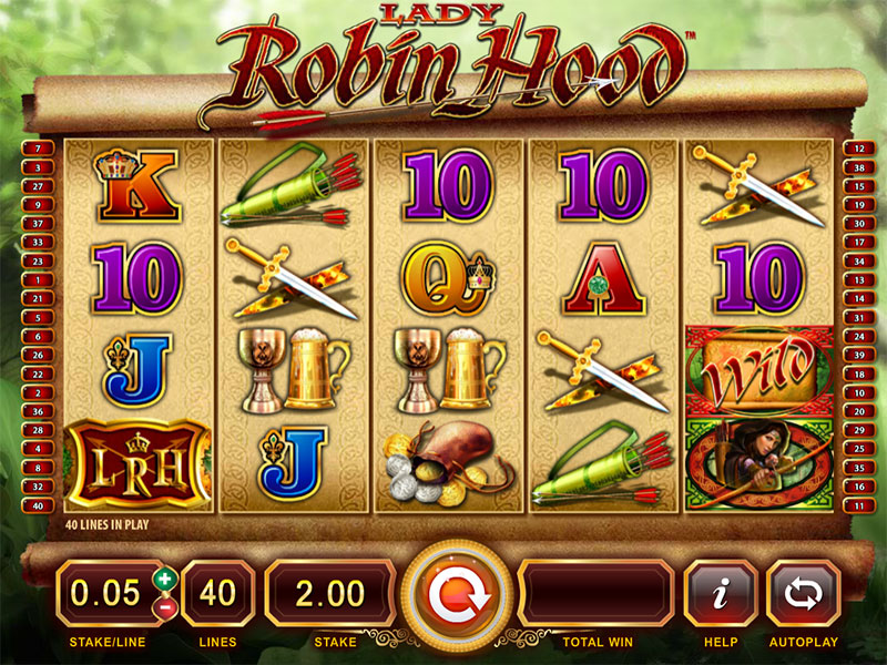 Slot Machine Lady Robin Hood