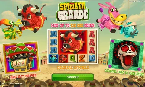 Spinata Grande Slot Paytable