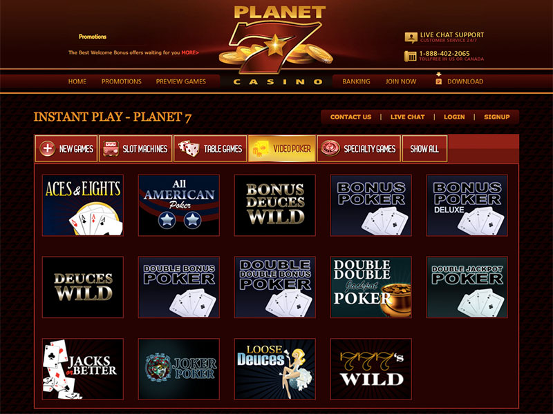 Planet7 Casino Instant Play