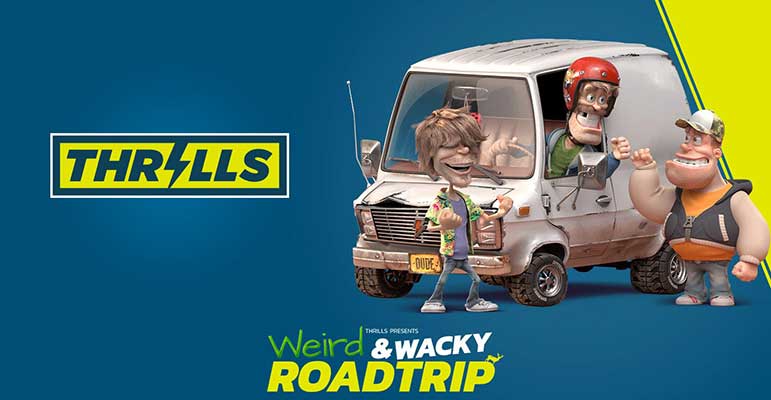 Get astounding bargains with Thrills Casino's weird and wacky road trip!