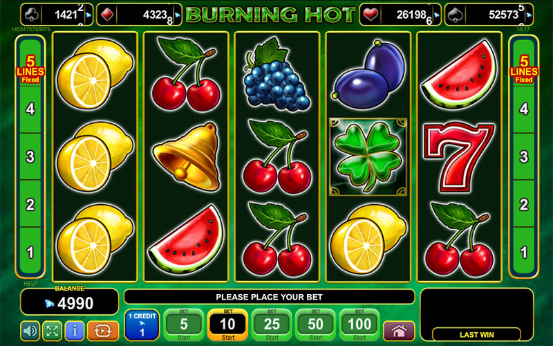 Slot machines online red hot burning Fights Green