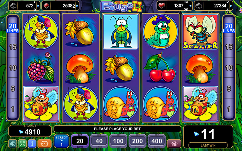 Crazy Bugs II Slot Machine