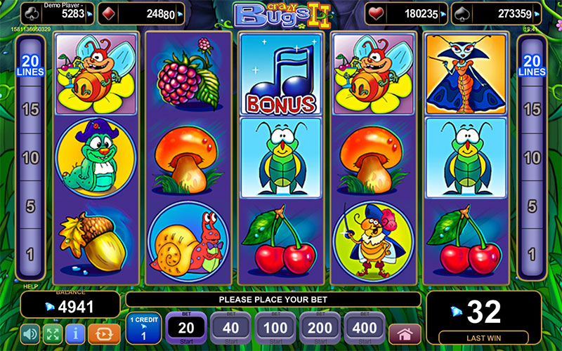 Crazy Bugs Slot Machine