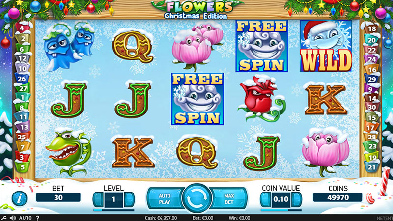Flowers Christmas Edition Free Play Slot