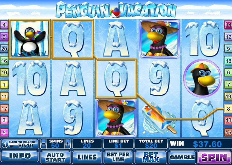 игровой автомат с пингвином
