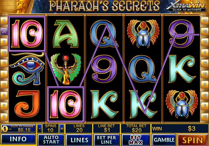 pharaohs secret slot