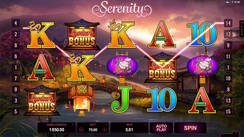 Play No Download Serenity Slot Machine Free Here
