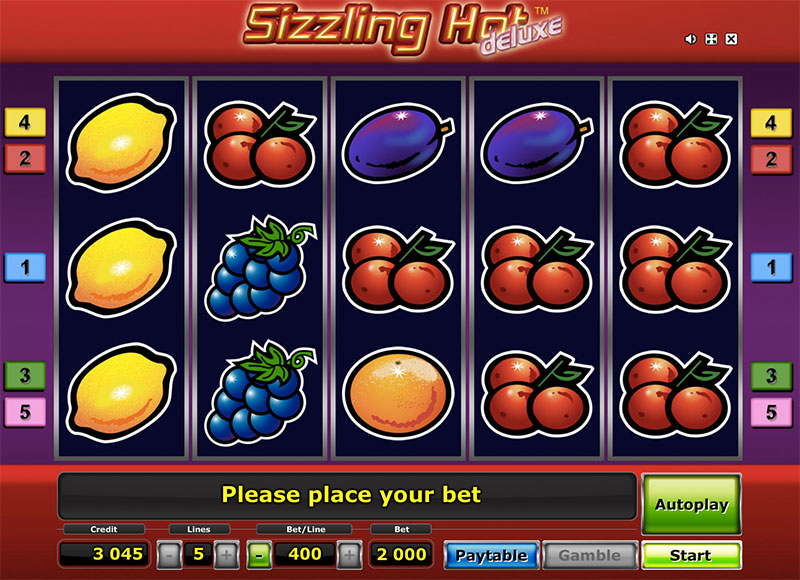 Free Sizzling Hot Deluxe Online Slot Game