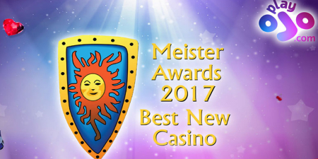 PlayOJO is awarded as the Best Casinomeister New Casino for 2017