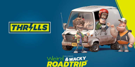 Get astounding bargains with Thrills Casino's weird and wacky road trip!