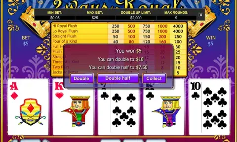 2 Ways Royal Video Poker Free