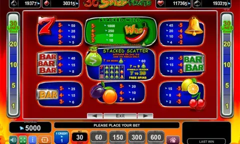 30 Spicy Fruits Slot Game