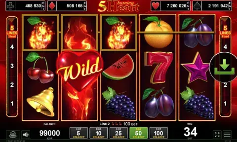 5 Burning Heart Slot Game