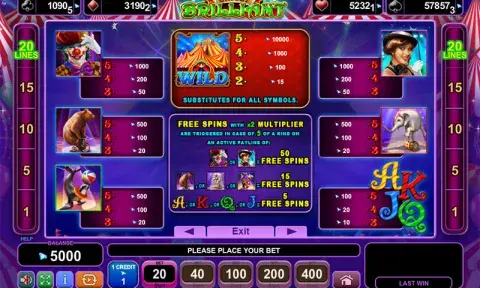 Circus Brilliant Slot Game