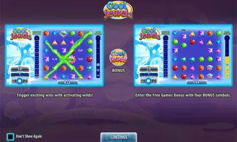 Cool Jewels Slot Paytable