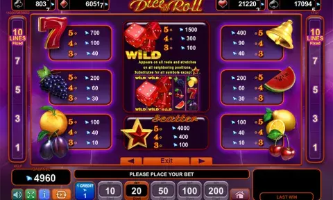 Dice and Roll Slot Game