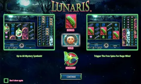 Lunaris Slot Paytable