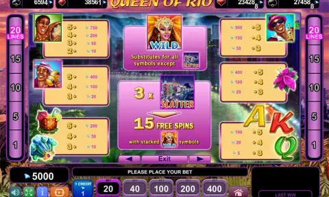 Queen of Rio Slot Game
