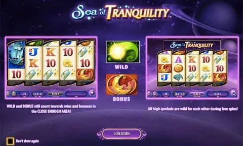Sea of Tranquility Slot Paytable