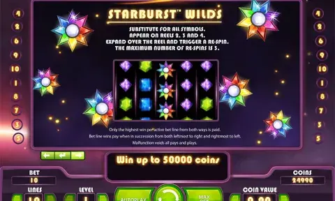 Starburst Slot Paytable