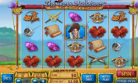 The Three Musketeers and The Queens Diamond Slot Game