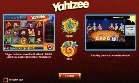 Yahtzee Slot Paytable