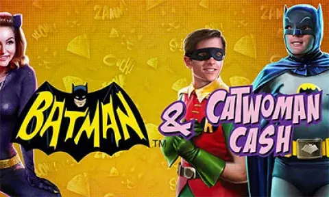 Batman and Catwoman Cash Slot Logo