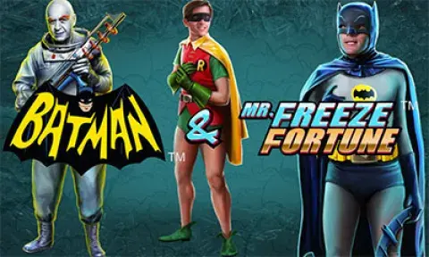 Batman and Mr Freeze Fortune Slot Logo