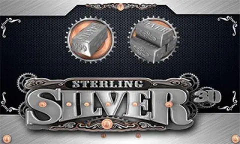 Sterling Silver 3D Slot Logo