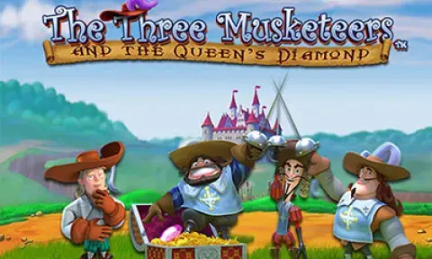 The Three Musketeers and The Queen's Diamond Slot Logo