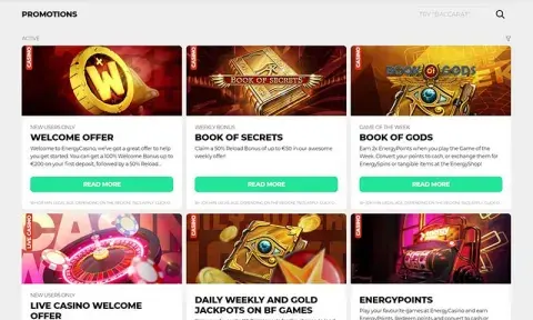 EnergyCasino Home Page