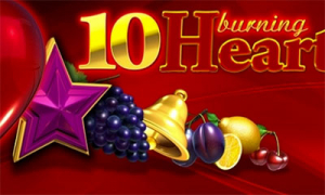 10 Burning Heart Slot Logo