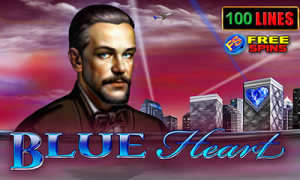 Blue Heart Slot Logo