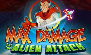 Max Damage and The Alien Attack Slot Logo
